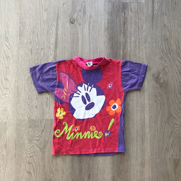 Vintage 1990s Mickey & Co Minnie Mouse Short Sleeve T Shirt, Retro Disney Top - Picture 1 of 10